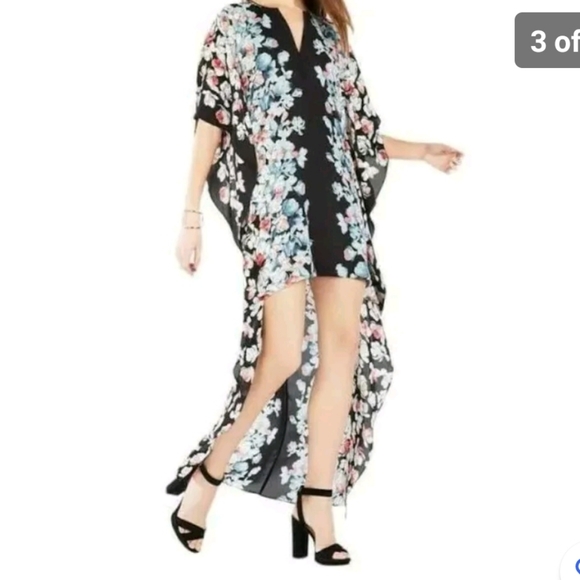 GORGEOUS BCBGMAXAZRIA DAMEKA HI LOW KAFTAN DRESS XS/S - Picture 3 of 12